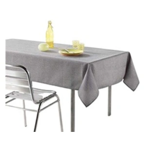 Nappe chambray unie Newton - 140 x 250 cm - Gris pas cher