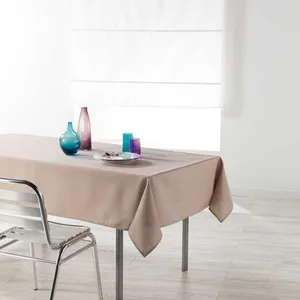 Douceur d'Intérieur Nappe en polyester Chambray uni enduit Newton Lin 140 x 250 cm pas cher