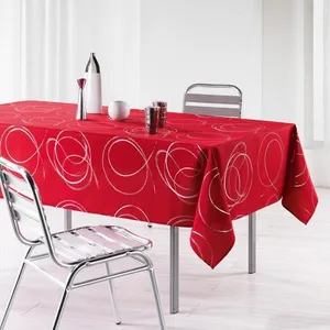 Comparateur de prix : Douceur d'Intérieur Nappe rectangle imprimé Argent bully - 150 x 240 cm - Polyester - Rouge