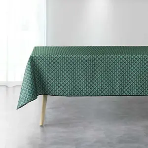 Comparateur de prix : Douceur d'Intérieur Nappe antitache rectangulaire - 150 x 240 cm - Art déco vert