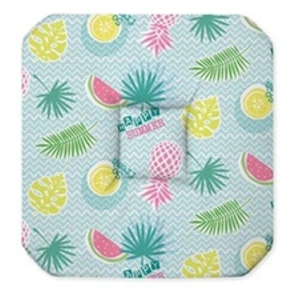 Comparateur de prix : Galette de Chaise "Happy Summer" 36x36cm Multicolore