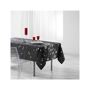 DOUCEUR D'INTÉRIEUR Nappe rectangle polyester Constellation Anthracite 150 x 240 cm pas cher
