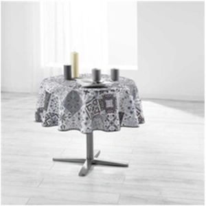 Douceur d'Intérieur Nappe ronde (0) 180 cm polyester imprime persane Gris pas cher