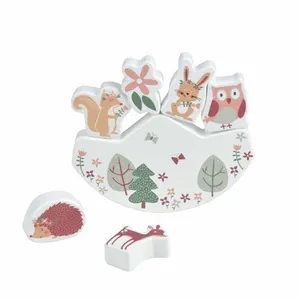 Bébé Douceur, Jeu d'Equilibre en Bois 15 x 2 x H14 cm Animaux Foret Magique pas cher