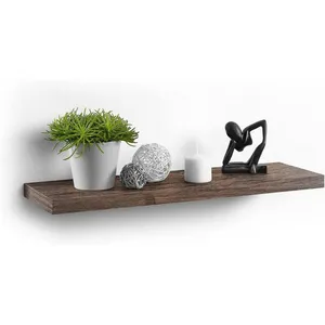 HOMEA Étagère Murale - PARIS PRIX - Flottante 75cm - MDF - Marron - Design Contemporain pas cher