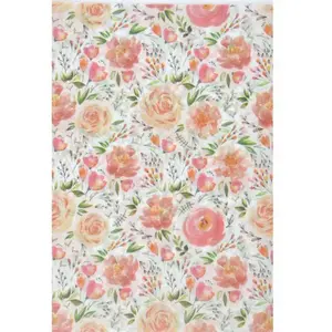 Paris Prix Lot 6 Feuilles Papier Patch Flowers - Orange pas cher