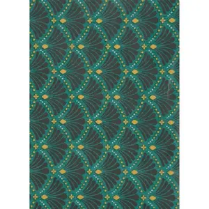 Paris Prix Feuilles de Papier Patch Floral Damask 30x40cm - Vert pas cher