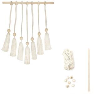 Paris Prix Kit Macramé Suspension Murale 30 cm - Naturel pas cher