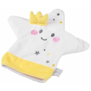 Bébé Douceur Doudou marionnette en forme d'étoile Essen'Ciel - Blanc/Jaune - L 25 x H 15 x l 6 cm