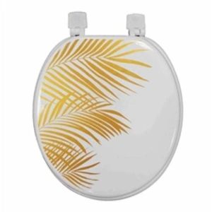 Comparateur de prix : DOUCEUR D'INTERIEUR Abattant wc charnieres plastique 37 x 47 cm mdf imprime orbella Blanc