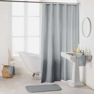 Douceur d'Intérieur Rideau de Douche Uni Essencia 180x200cm Gris pas cher