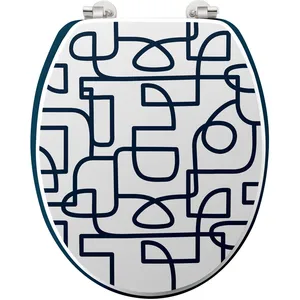 Comparateur de prix : Douceur d'Intérieur, Abattant de WC (37 x 46 cm) Labyrinthe, MDF Imprimé