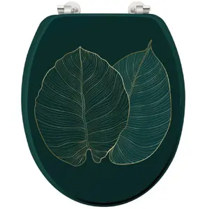 Comparateur de prix : Douceur d'Intérieur ABATTANT WC CHARNIERES Metal, Jade, 37,5 x 46 CM