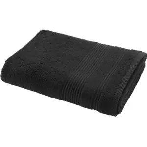 Comparateur de prix : Douceur d'Intérieur, Drap de Douche (70 x 130 cm) Tendresse Noir, Eponge Unie