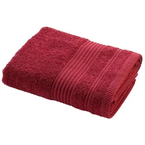 Douceur d'Intérieur Serviette de Toilette - PARIS PRIX - Tendresse - 50x90 cm - Éponge - RougeVendu paramazon