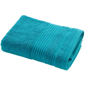 Comparateur de prix : Douceur d'Intérieur Serviette De Toilette "tendresse" 50x90cm Bleu Paon - Paris Prix