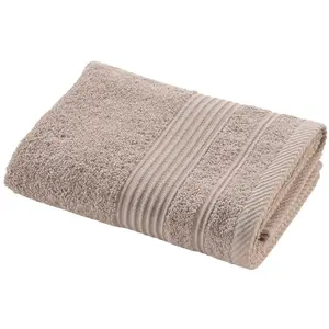 Comparateur de prix : Douceur d'intérieur - Serviette de Toilette Tendresse taupe - 50x90 cm 50x90 cm