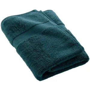 douceur d'intérieur, Drap de Douche (70 x 130 cm) Elegance Bleu, 100% ... pas cher