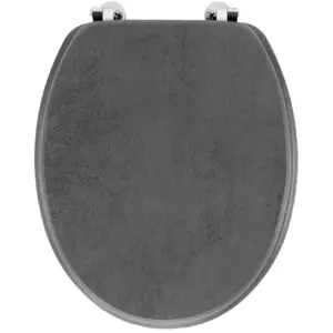 Comparateur de prix : Douceur d'Intérieur Bricoline - Abattant wc - Effet béton Gris 46x37x5 cm