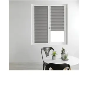 HOME MAISON Store Enrouleur Jour- Nuit Uni et Coloré Gris 90 x 180 cm pas cher