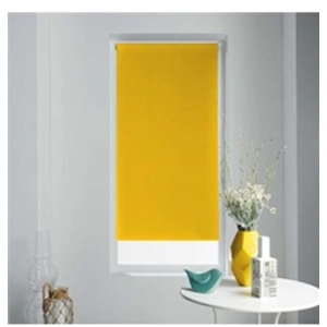 Store enrouleur occultant 45 x 180 cm polyester occult Jaune pas cher