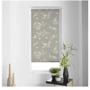 Paris Prix Store enrouleur imp. japonais 60 x 90 cm polyester rossignol Taupe pas cher