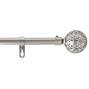 Comparateur de prix : Douceur d'Intérieur Kit tringle décorative Globe - L 120 / 210 x D 1,9 cm - Argenté