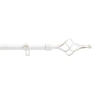 Comparateur de prix : Kit tringle extensible en métal 120 à 210 cm blanc et or
