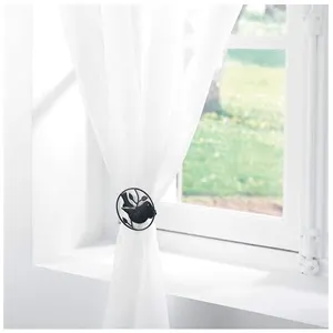 Douceur d'Intérieur Tringle déco extensible - 60-80 cm - Fer forgé - Spiralia - Noir
