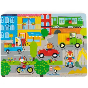 Comparateur de prix : Moulin Roty - Puzzle sonore La Ville Multicolore taille unique