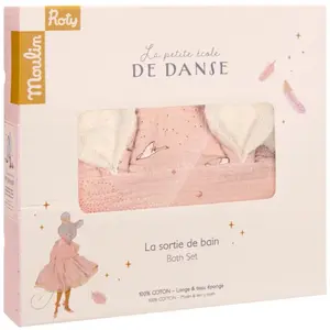 Sortie de bain à broder La petite école de danse Moulin Roty pas cher