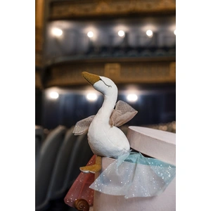 Cygne hochet crème La petite école de danse Moulin Roty pas cher