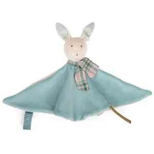 Doudou lapin bleu La petite école de danse Moulin Roty pas cher