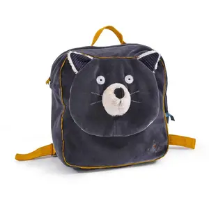 MOULIN ROTY-Sac a dos chat alphonse les moustaches GRIS pas cher