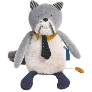 Peluche musicale chat Fernand Les Moustaches Moulin Roty pas cher