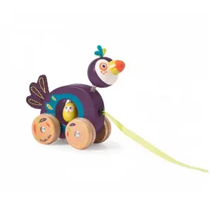 Moulin Roty Jouet à tirer Pakou le toucan Dans la Jungle pas cher
