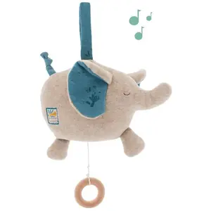 Eléphant musical Sous mon baobab MULTICOLORE Moulin Roty pas cher