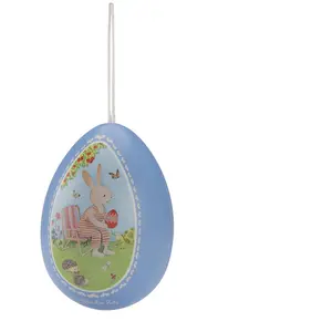 Petit oeuf métal La Grande famille Bleu pas cher