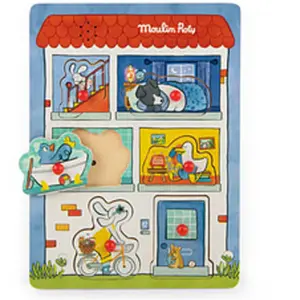 Puzzle sonore Puce & Pilou Moulin Roty pas cher