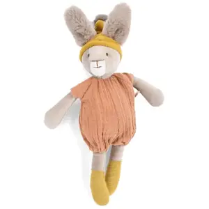 Petite peluche Lapin argile Trois petits lapins Moulin Roty pas cher