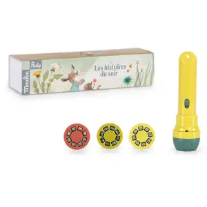Comparateur de prix : Jeu éducatif Moulin Roty Lampe à histoires Trois petits lapins