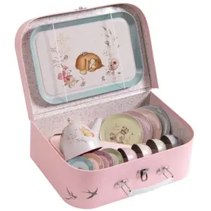 Moulin Roty Valise dînette service à thé Les Rosalies pas cher
