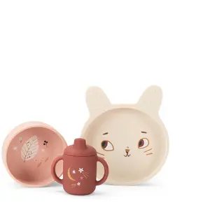 Set vaisselle silicone Après la pluie Moulin Roty