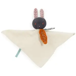 Doudou à broder lapin crème Après la pluie Moulin Roty pas cher