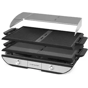 Comparateur de prix : Riviera&bar - Combiné Plancha-Gril QPL700 - Riviera-et-Bar - Inox et noir