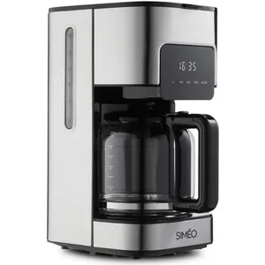 Comparateur de prix : Simeo Siméo Siméo CFP210 - Cafetière - 15 tasses - Noir mat / inox brossé