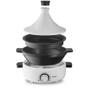 Comparateur de prix : Tajine électrique céramique 4 personnes 1000 W blanc Simeo