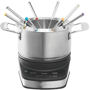 Comparateur de prix : Fondue digitale Simeo 1200 W Noir et Argent