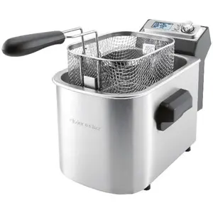 Riviera&bar - Friteuse digitale QFE580 - Riviera-et-Bar - Inox et noir pas cher