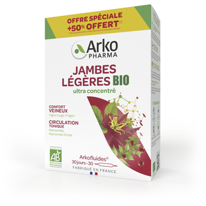 Comparateur de prix : ARKOPHARMA Arkofluides jambes légères BIO boîte 20 ampoules